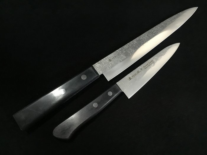 正宗 MASAMUNE / Set of 2 / 柳刃 YANAGIBA ペティ PETTY - Køkkenkniv -  Japansk køkkenkniv - Stål, Træ - Japan