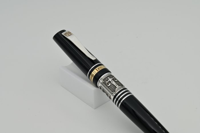 Marlen - Lex Elegance (dedicata alla professione legale) - Special edition in resina e argento - Nera - Kuglepen