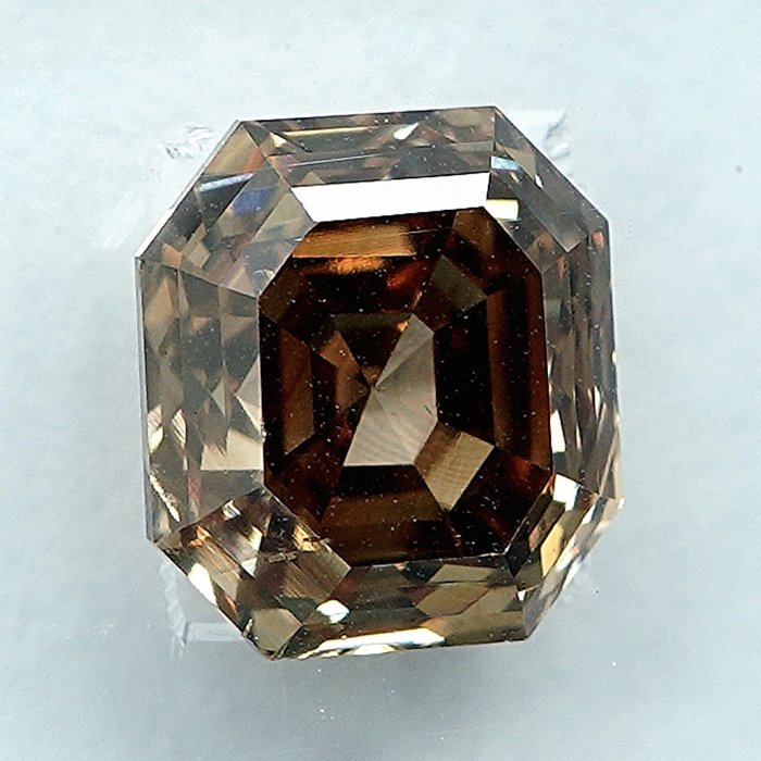 1 pcs Diamant  (Naturfarvet)  - 1.59 ct - Radiant - Fancy Brunlig Gul - SI2 - International Gemological Institute (IGI)