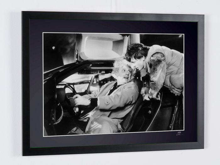 Back to the Future - Michael J. Fox  Christopher Lloyd - Fine Art Photography - Luxury Wooden Framed 70X50 cm - Limited Edition Nr 01 of 30 - Serial ID 30760 - Original Certificate (COA), Hologram Logo Editor and QR Code - 100% New items.