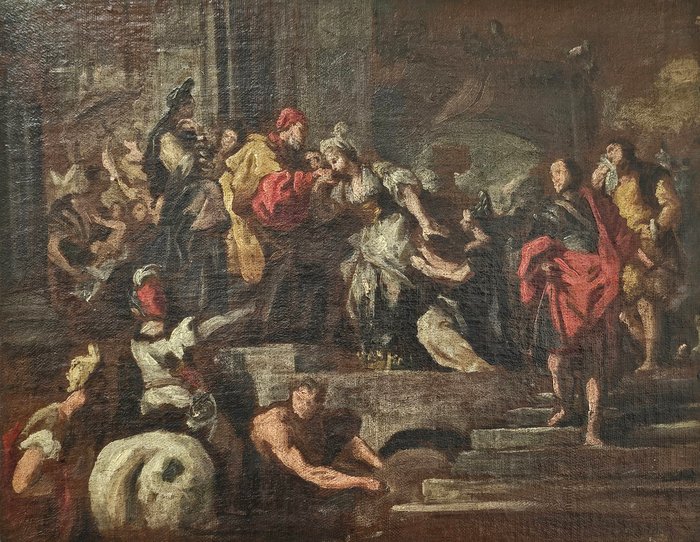 Francesco Solimena (1657 – 1747), Workshop of - La partenza di Rebecca con Eleazaro