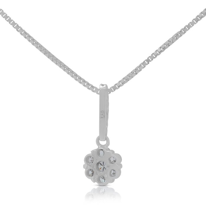 Vedhæng - 18 kraat Hvidguld -  0.41ct. tw. Diamant (Natur)