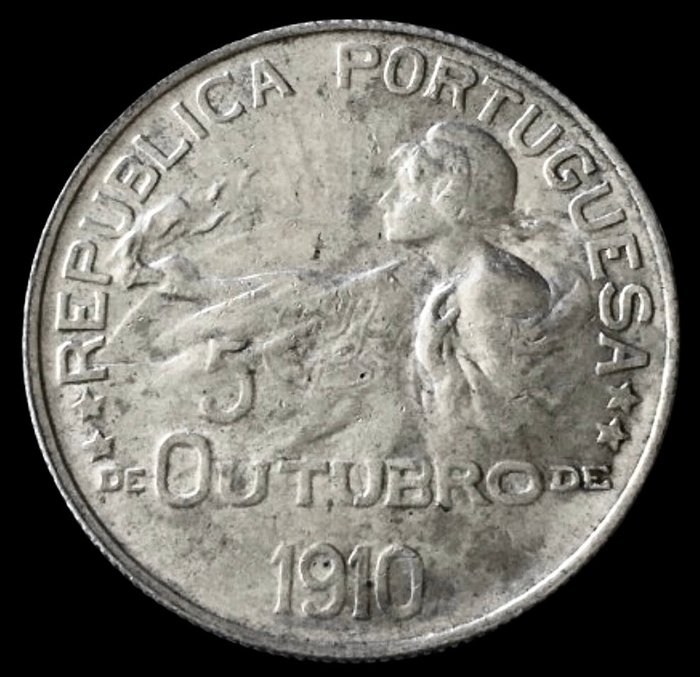 Portugal. Republic. 1 Escudo - 1910 - (R730)  (Ingen mindstepris)