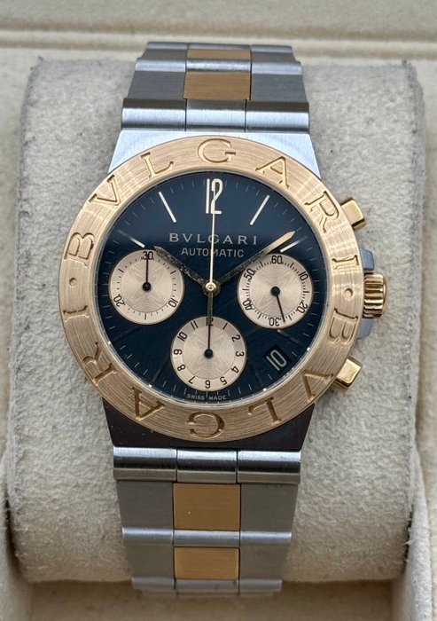 Bvlgari - Diagono Chronograph Gold  Steel - CH 35 SG - Mænd - 2000-2010