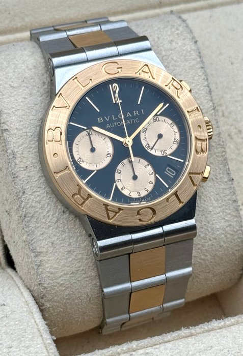 Bvlgari - Diagono Chronograph Gold  Steel - CH 35 SG - Mænd - 2000-2010