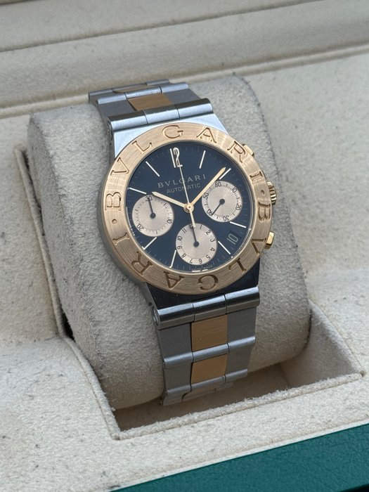 Bvlgari - Diagono Chronograph Gold  Steel - CH 35 SG - Mænd - 2000-2010