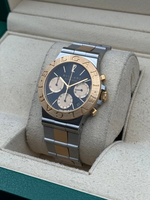 Bvlgari - Diagono Chronograph Gold  Steel - CH 35 SG - Mænd - 2000-2010