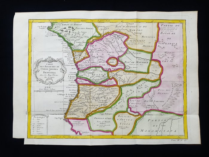 Afrika - (Lot af 2) - Sydafrika / Kap det Gode Håb / Sierra Leone / Angola; La Haye / P. de Hondt / J.N. Bellin - Empire du Monomotapa -- Carte du Royaume de Congo, Angola et Benguela - 1721-1750