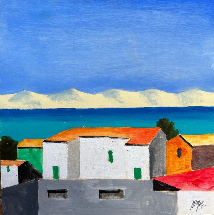 Salvatore Magazzini (1955) - Lo Stretto - 30X30 cm