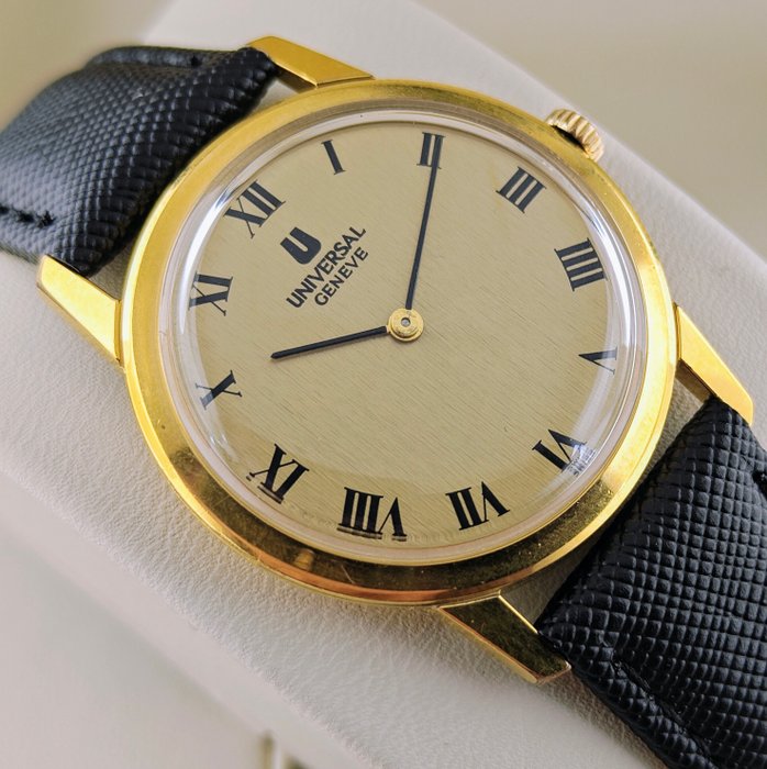 Universal Genève - "Linen dial" Slim Vintage Watch - Ingen mindstepris - 542136 - Mænd - 1970-1979