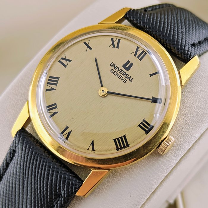 Universal Genève - "Linen dial" Slim Vintage Watch - Ingen mindstepris - 542136 - Mænd - 1970-1979