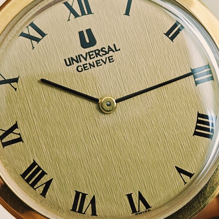 Universal Genève - "Linen dial" Slim Vintage Watch - Ingen mindstepris - 542136 - Mænd - 1970-1979