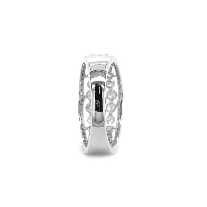 Ring - 14 karat Hvidguld -  1.16ct. tw. Diamant (Natur)