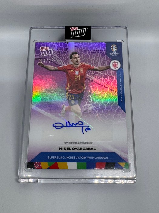 2024 Topps Now UEFA Euro Mikel Oyarzabal #065 Autograph /25 - 1 Card - Næsten så god som ny (NM)