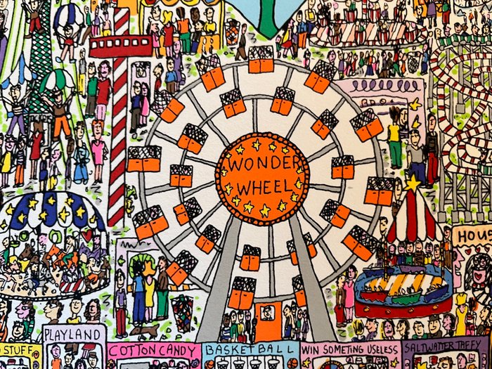 James Rizzi (1950-2011) - The big apple is big on coney island