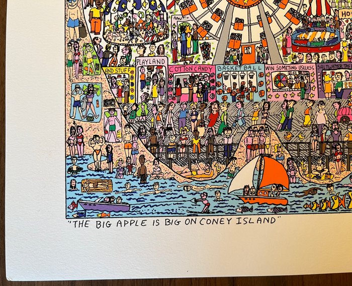 James Rizzi (1950-2011) - The big apple is big on coney island