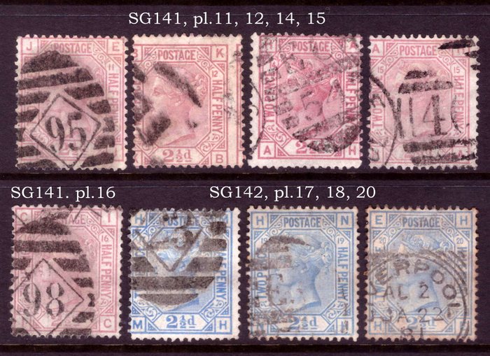 Storbritannien 1873/1882 - sæt - Stanley Gibbons