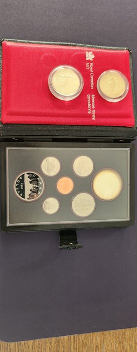 Canada, Förenta staterna. A Lot consisting of 3x USA Commemorative Half Dollars, together with a Canadian 1981 Double Dollar 1981-2000  (Ingen mindstepris)