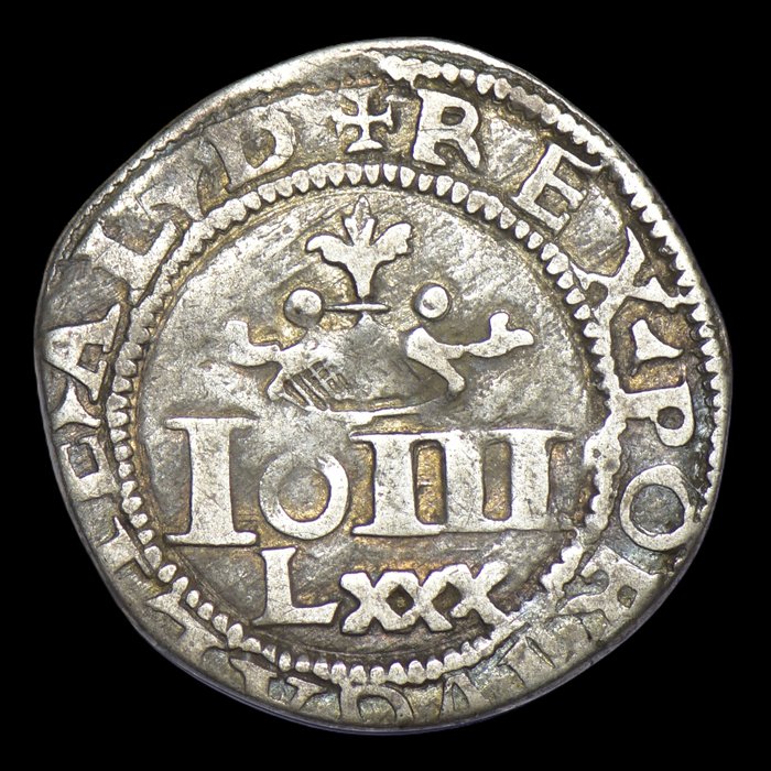 Portugal D João III (1521-1557) Real Português Dobrado (LXXX Reais) - ND - Porto - Escudo ladeado