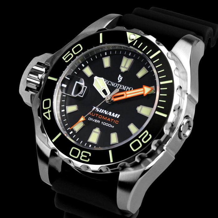 Tecnotempo  - Professional Diver 1000M "Tsunami" - Limited Edition - - Ingen mindstepris - TT1000TSB - Mænd - 2011-nu