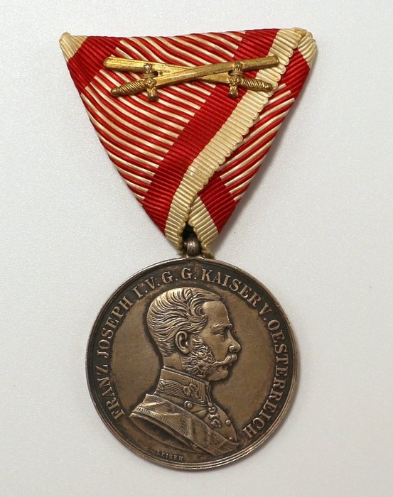 Østrig - Medalje - Silver Medal for Bravery (Tapferkeitsmedaille) First Class