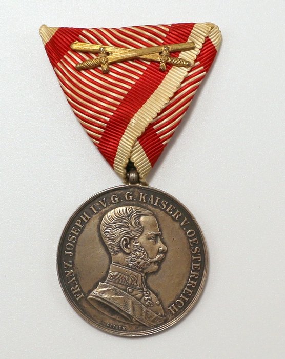 Østrig - Medalje - Silver Medal for Bravery (Tapferkeitsmedaille) First Class