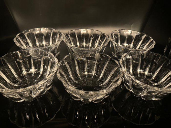 rcr - Sæt skåle (6) - Beautiful solid crystal dessert or fruit bowls. - Krystal