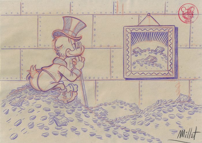 Millet - 1 Pencil drawing - Uncle Scrooge - acmiracion - 2024