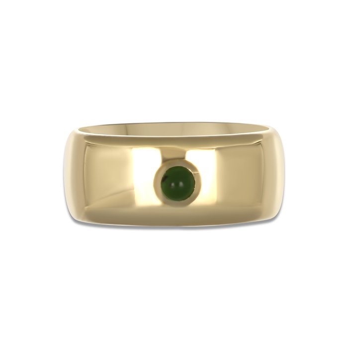 Ring - 18 kraat Gulguld -  0.08ct. tw. Smaragd