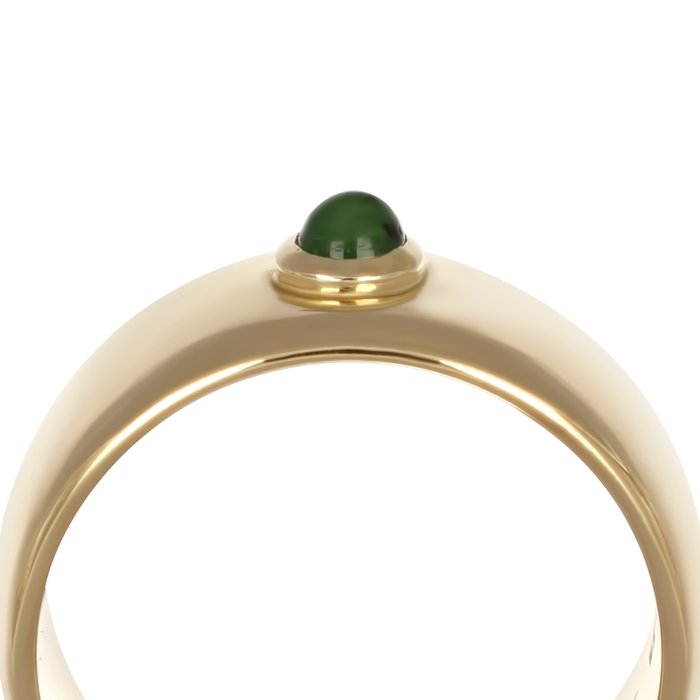 Ring - 18 kraat Gulguld -  0.08ct. tw. Smaragd