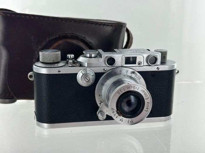 Leica IIIa in Ledertasche + Elmar 35/5cm | Rangefinder søgerkamera  (Ingen mindstepris)