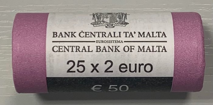 Malta. 2 Euro 2022 "Hypogeum" (25 monnaies) en rouleau  (Ingen mindstepris)