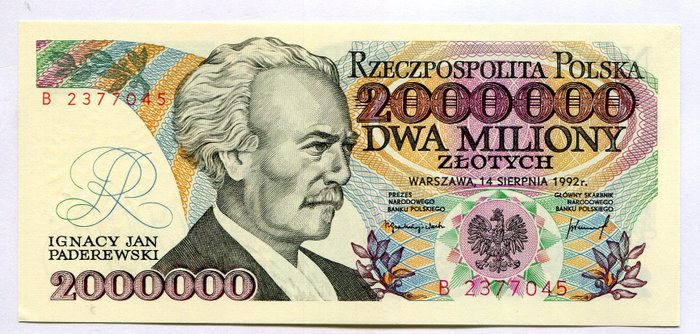 Polen. - 2 000 000 Złoty - 1992 - pick 158b  (Ingen mindstepris)