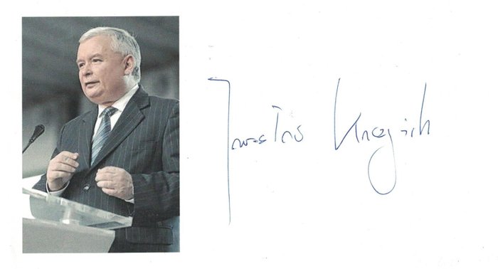 Jaroslaw Kaczynski  - Prime Minister of Poland (2006-2007) - Signed Card / Photo