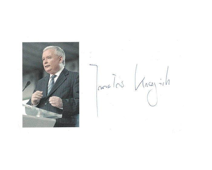 Jaroslaw Kaczynski  - Prime Minister of Poland (2006-2007) - Signed Card / Photo