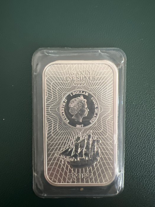 Cook-øerne. 1 Dollar 2017 1 OZ .999  (Ingen mindstepris)