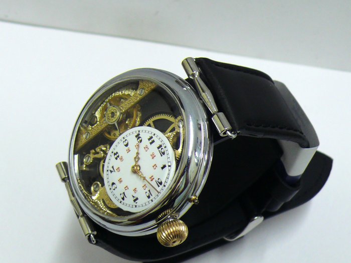 Hebdomas - Skeleton Oversized Gents marriage watch - Ingen mindstepris - Mænd - 1901-1949