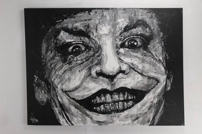 Joker - Batman (1989) - Jack Nicholson - Handpainted and signed - by artist Vincent Mink - portrait