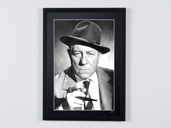 Inspector Maigret - Jean Gabin - Fine Art Photography - Luxury Wooden Framed 70X50 cm - Limited Edition Nr 01 of 30 - Serial ID - Original Certificate (COA), Hologram Logo Editor and QR Code - 100% New items.