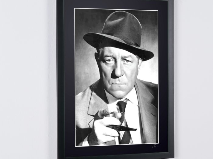 Inspector Maigret - Jean Gabin - Fine Art Photography - Luxury Wooden Framed 70X50 cm - Limited Edition Nr 01 of 30 - Serial ID - Original Certificate (COA), Hologram Logo Editor and QR Code - 100% New items.