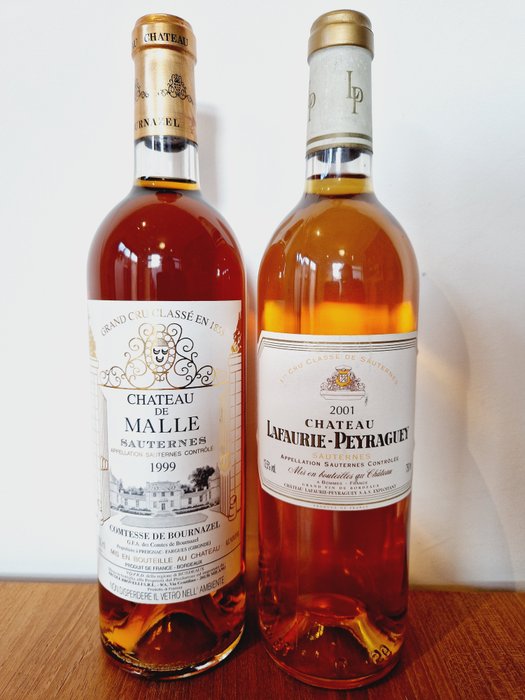 2001 Château Lafaurie Peyraguey  1999 Château de Malle - Sauternes - 2 Flasker (0,75 L)