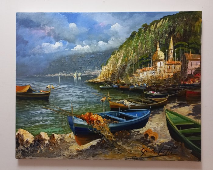 Guido Vuotto (1964) - Barche a riposo Sorrento