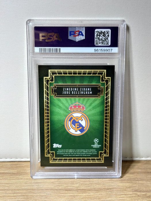 2023/24 Topps Deco UCC Then  Now - Jude Bellingham  Zinedine Zidane /99 PSA 9 - 1 Graded card