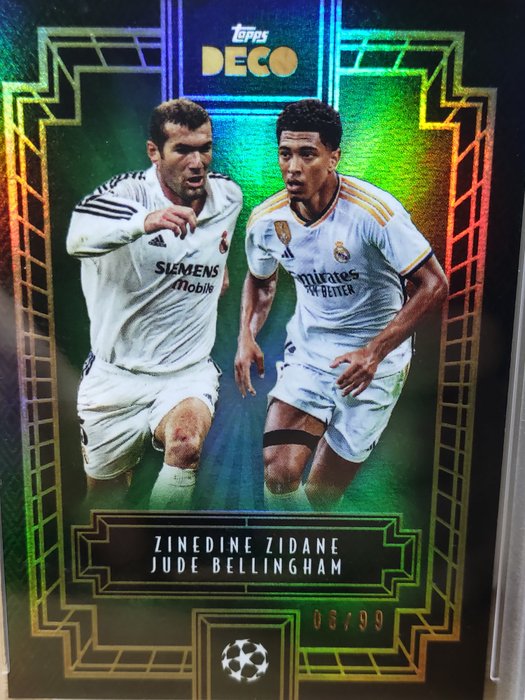 2023/24 Topps Deco UCC Then  Now - Jude Bellingham  Zinedine Zidane /99 PSA 9 - 1 Graded card