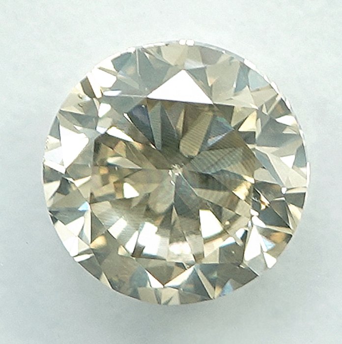 1 pcs Diamant  (Naturfarvet)  - 1.00 ct - Light Brunlig Gul - SI2 - International Gemological Institute (IGI)