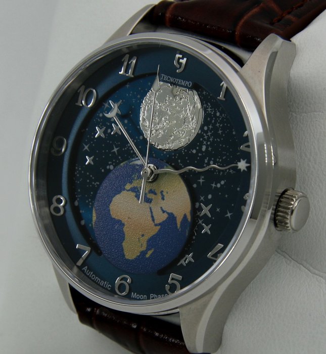 Tecnotempo - "Eclipse" Moon Phase - - TT.50EC.BL (blue dial) - Mænd - 2011-nu