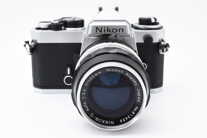 Nikon FE Silver Body+Nikkor-Q Auto 135mm F3.5 Reflekskamera med enkelt linse (SLR)