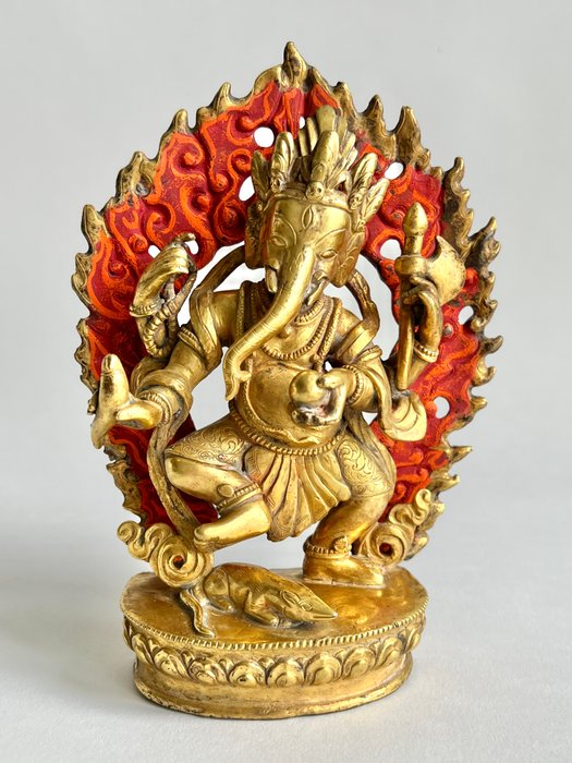 Ganesha statue - Bronze - Nepal - Slutningen af det 20. århundrede