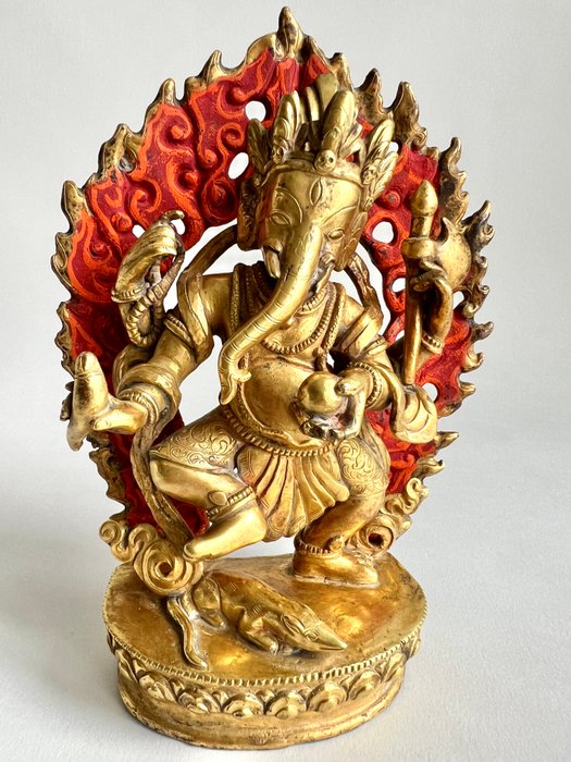 Ganesha statue - Bronze - Nepal - Slutningen af det 20. århundrede