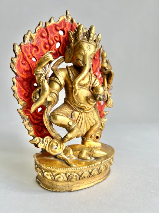 Ganesha statue - Bronze - Nepal - Slutningen af det 20. århundrede